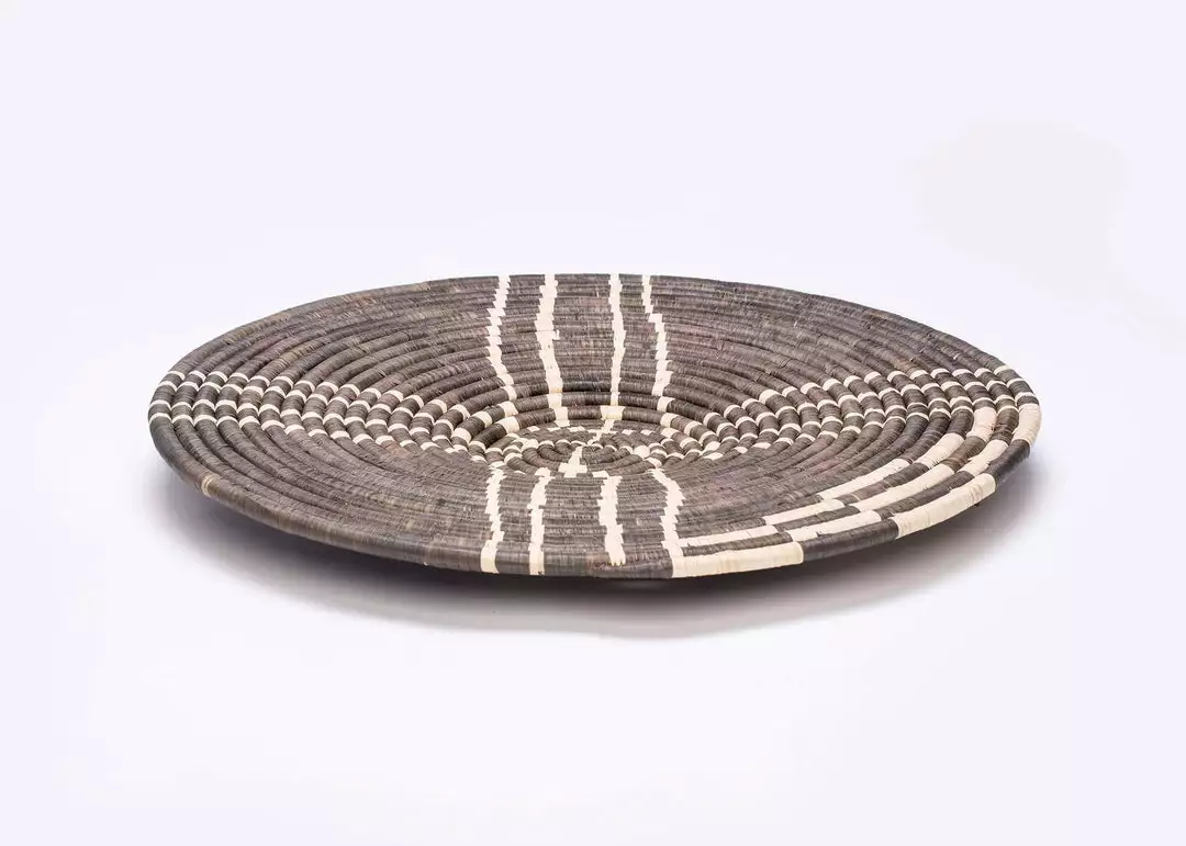 KAZI Home Goods Large Cocoa Sanaa Woven Wall Plate 6 KAZI Home Goods Large Cocoa Sanaa Woven Wall Plate