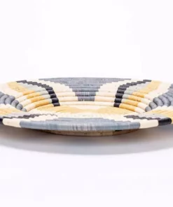 KAZI Large Opal Gray + Mustard Tabia Wall Plate Home Goods