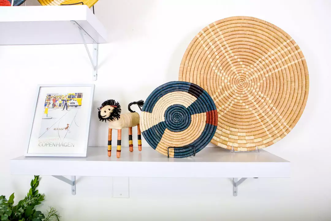 KAZI Large Tan Sanaa Woven Wall Plate Home Goods 5 KAZI Large Tan Sanaa Woven Wall Plate Home Goods