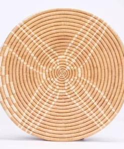 KAZI Large Tan Sanaa Woven Wall Plate Home Goods