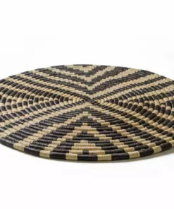 KAZI Black + Natural Geo Wall Basket