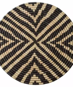 KAZI Black + Natural Geo Wall Basket