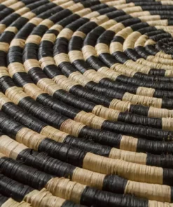 KAZI Black + Natural Geo Wall Basket