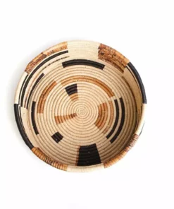 KAZI Home Goods Banana Bark Blocked Catch All Basket