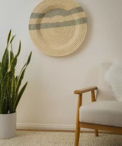 KAZI Gray Double Striped Wall Plate