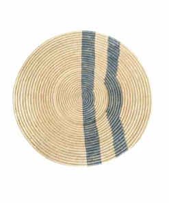 KAZI Gray Double Striped Wall Plate