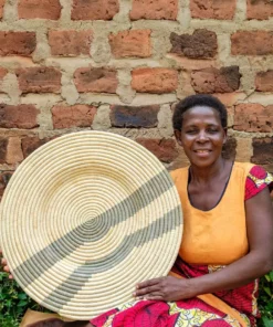 KAZI Gray Double Striped Wall Plate