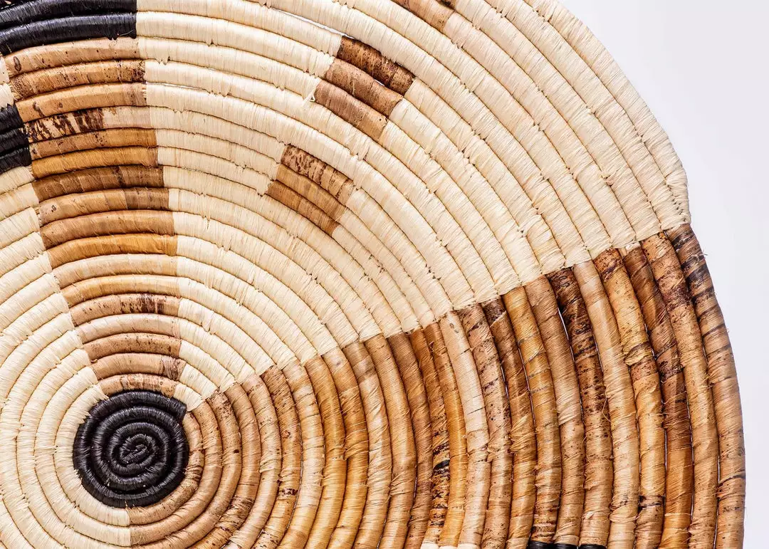 KAZI Home Goods Extra Large Banana Leaf Mod Woven Wall Plate 2 KAZI Home Goods Extra Large Banana Leaf Mod Woven Wall Plate