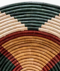 KAZI Home Goods Extra Large Forest Green + Burgundy Tabia Wall Plate 7 KAZI Home Goods Extra Large Forest Green + Burgundy Tabia Wall Plate