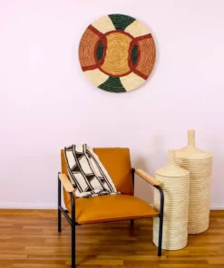 KAZI Home Goods Extra Large Forest Green + Burgundy Tabia Wall Plate