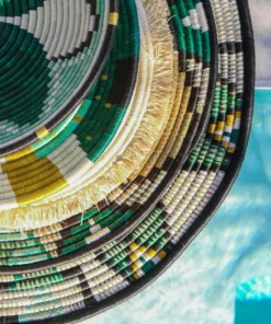 KAZI Home Goods Extra Large Ivy Fleur Plate Woven Wall Plate 9 KAZI Home Goods Extra Large Ivy Fleur Plate Woven Wall Plate