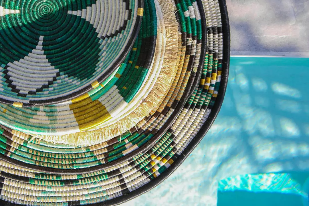 KAZI Home Goods Extra Large Ivy Fleur Plate Woven Wall Plate 5 KAZI Home Goods Extra Large Ivy Fleur Plate Woven Wall Plate