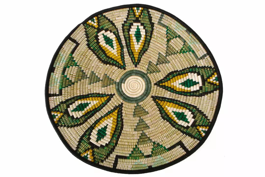 KAZI Home Goods Extra Large Ivy Fleur Plate Woven Wall Plate 1 KAZI Home Goods Extra Large Ivy Fleur Plate Woven Wall Plate