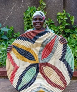 KAZI Home Goods Extra Large Mod Annette Woven Wall Plate