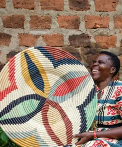 KAZI Home Goods Extra Large Mod Annette Woven Wall Plate