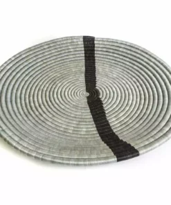 KAZI Extra Large Steeple Gray Modern Woven Wall Plate 6 KAZI Extra Large Steeple Gray Modern Woven Wall Plate