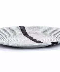 KAZI Extra Large Steeple Gray Modern Woven Wall Plate