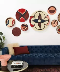 KAZI Jumbo Amelia Burgundy Wall Plate 6 KAZI Jumbo Amelia Burgundy Wall Plate