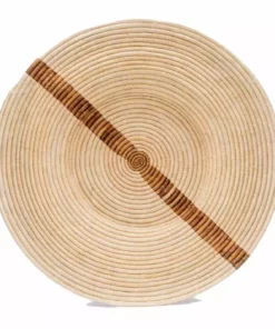 KAZI Staff Favorites Jumbo Banana Leaf Stripe Wall Plate