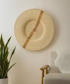 KAZI Staff Favorites Jumbo Banana Leaf Stripe Wall Plate