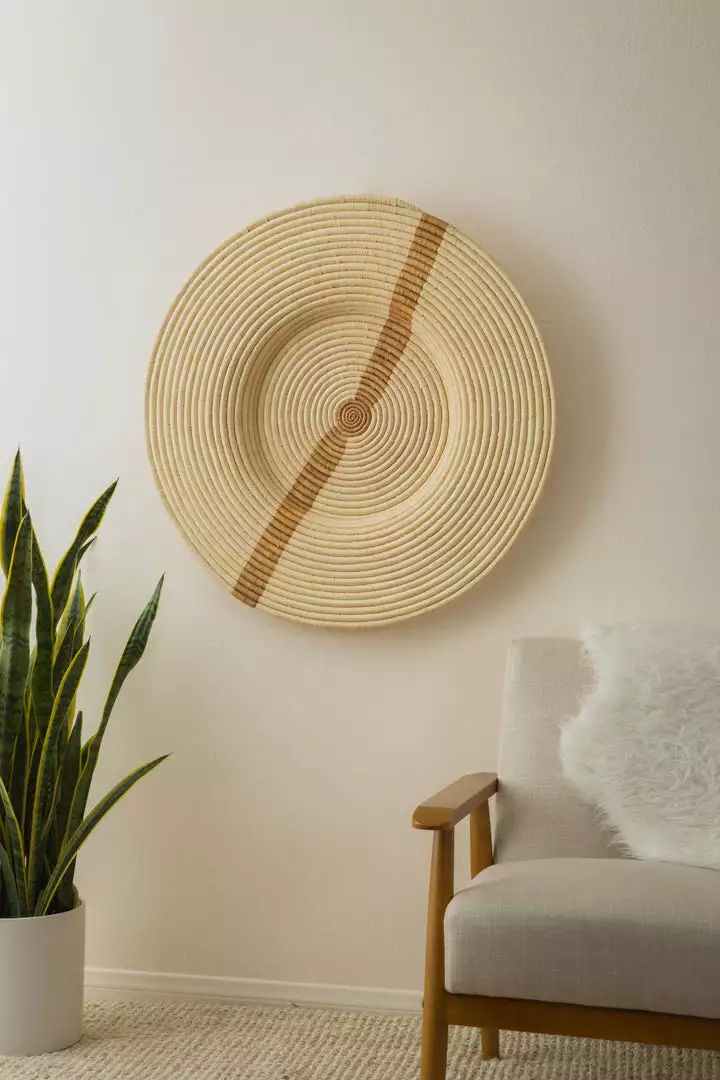 KAZI Staff Favorites Jumbo Banana Leaf Stripe Wall Plate 2 KAZI Staff Favorites Jumbo Banana Leaf Stripe Wall Plate