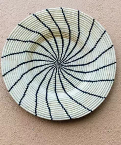 KAZI Jumbo Black Shujaa Woven Wall Plate Home Goods 8 KAZI Jumbo Black Shujaa Woven Wall Plate Home Goods