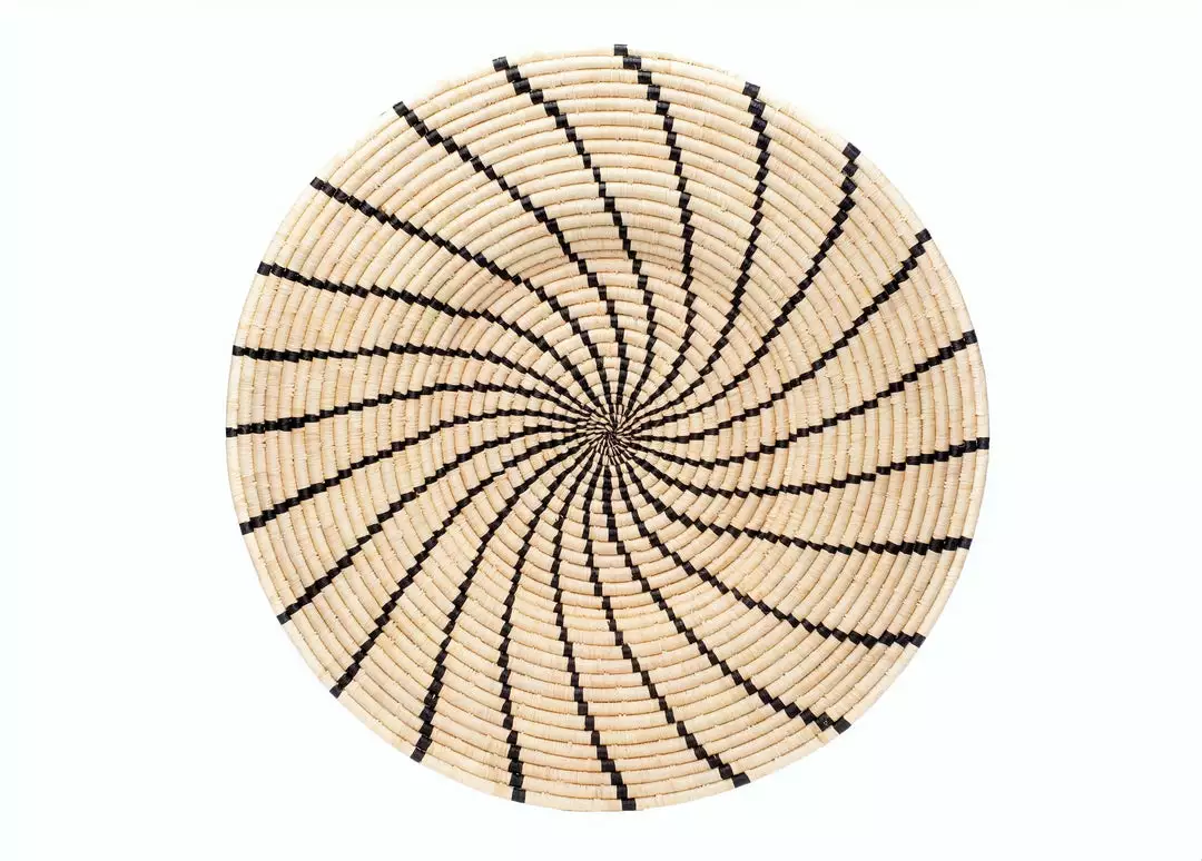 KAZI Jumbo Black Shujaa Woven Wall Plate Home Goods 1 KAZI Jumbo Black Shujaa Woven Wall Plate Home Goods