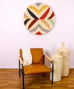 KAZI Home Goods Jumbo Mod Annette Woven Wall Art Plate