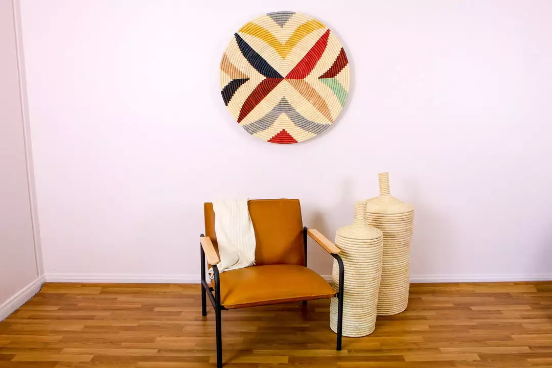 KAZI Home Goods Jumbo Mod Annette Woven Wall Art Plate 2 KAZI Home Goods Jumbo Mod Annette Woven Wall Art Plate