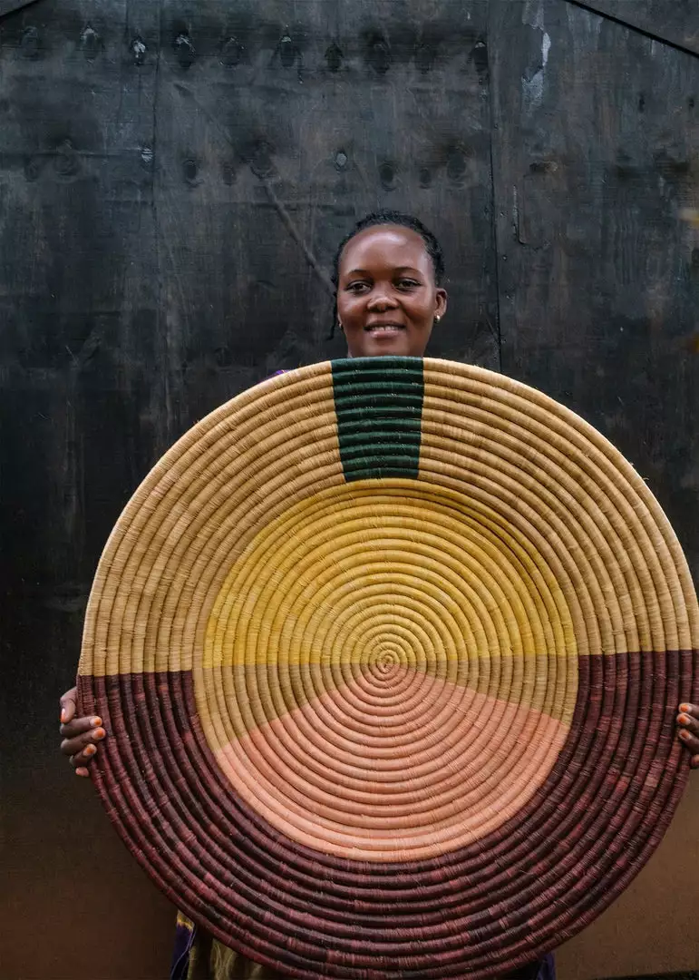 KAZI Jumbo Multicolor Abstract Wall Basket Home Goods 2 KAZI Jumbo Multicolor Abstract Wall Basket Home Goods