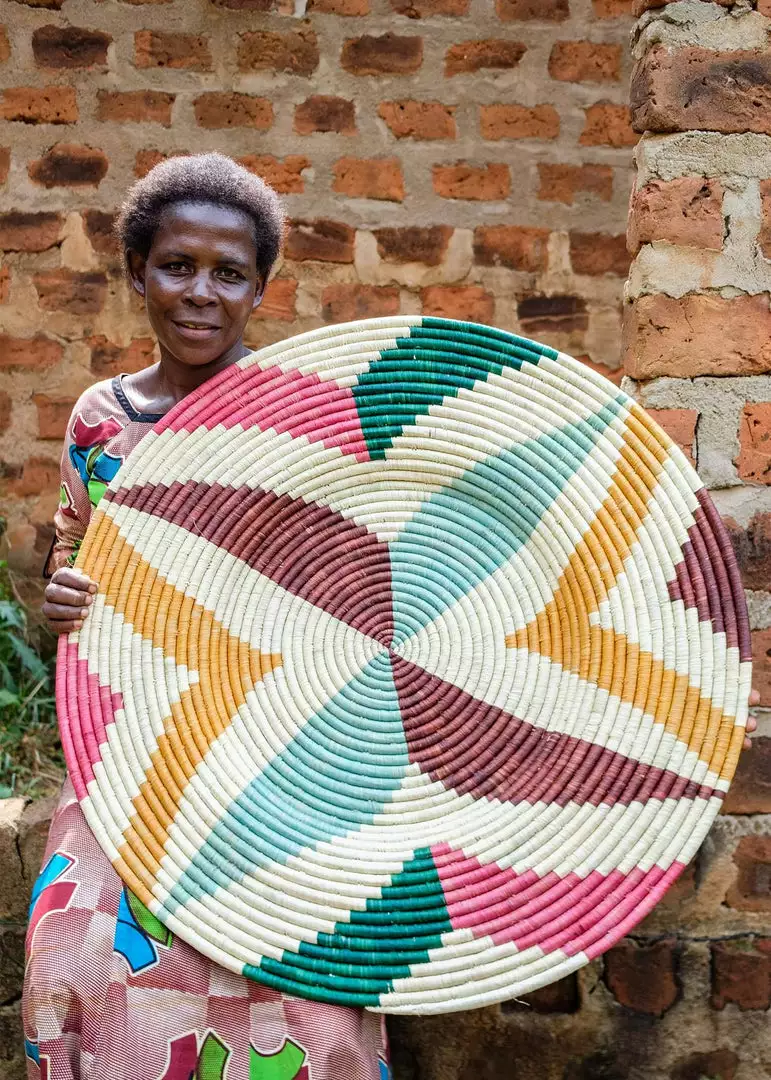 KAZI Home Goods Jumbo Vivid Margot Woven Wall Plate 5 KAZI Home Goods Jumbo Vivid Margot Woven Wall Plate