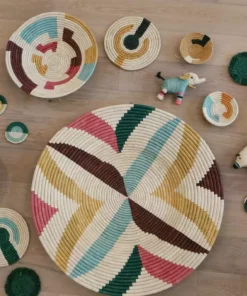 KAZI Home Goods Jumbo Vivid Margot Woven Wall Plate