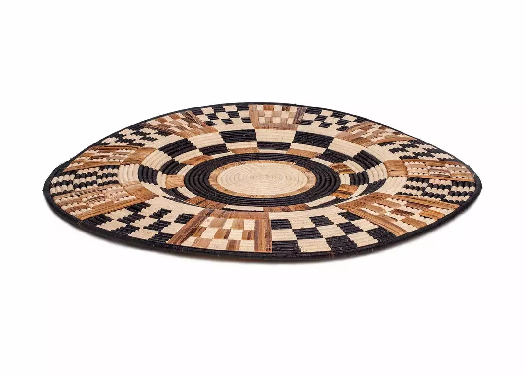KAZI Oversized Midnight Woven Wall Plate 4 KAZI Oversized Midnight Woven Wall Plate