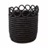 KAZI Small Black Hooped Planter