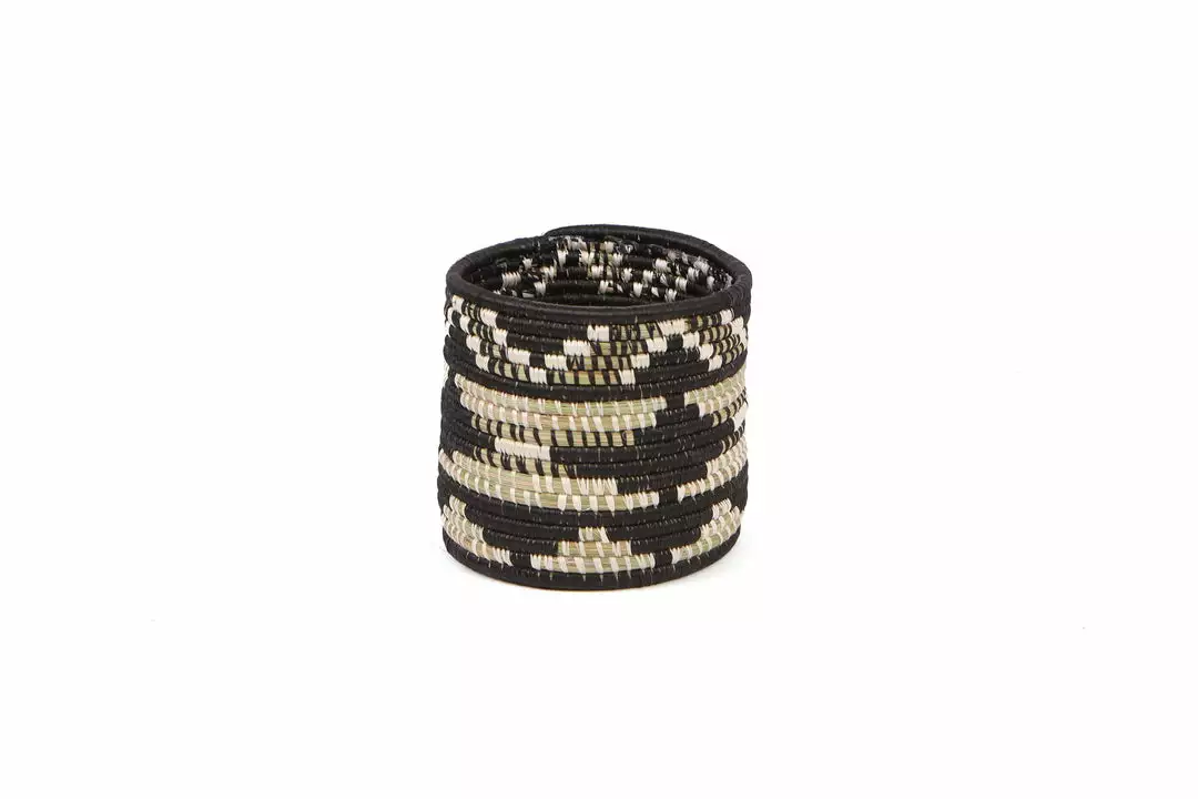 KAZI Small Black Patterned Planter Home Goods 1 KAZI Small Black Patterned Planter Home Goods