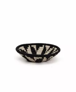 KAZI Home Goods Small Black + White Virunga Round Basket 8 KAZI Home Goods Small Black + White Virunga Round Basket
