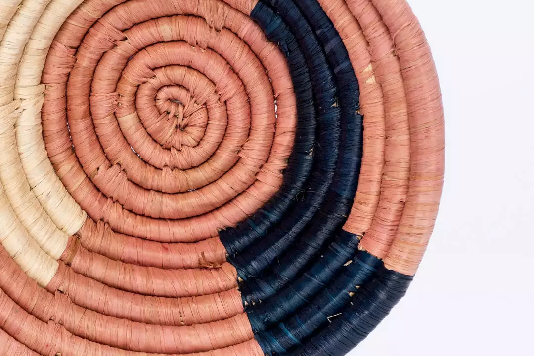 KAZI Home Goods Small Blossom Mnara Round Basket 4 KAZI Home Goods Small Blossom Mnara Round Basket