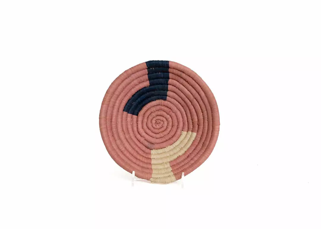 KAZI Home Goods Small Blossom Mnara Round Basket 1 KAZI Home Goods Small Blossom Mnara Round Basket