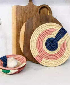 KAZI Home Goods Small Blossom Mnara Round Basket