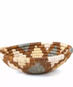 KAZI Home Goods Small Cocoa + Gray Jadi Round Basket