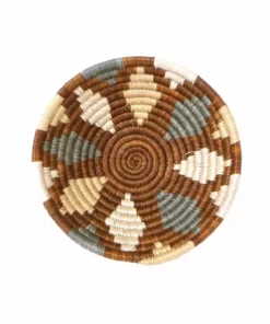 KAZI Home Goods Small Cocoa + Gray Jadi Round Basket