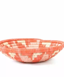 KAZI Small Coral Virunga Round Basket Home Goods 8 KAZI Small Coral Virunga Round Basket Home Goods