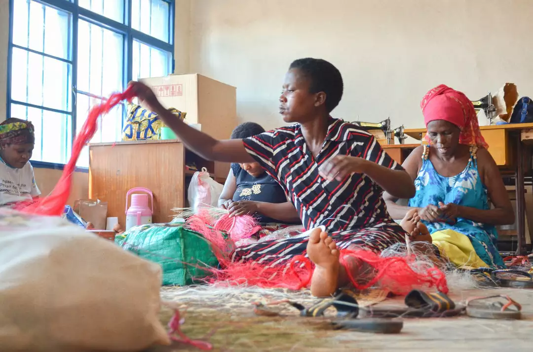 KAZI Small Coral Virunga Round Basket Home Goods 5 KAZI Small Coral Virunga Round Basket Home Goods