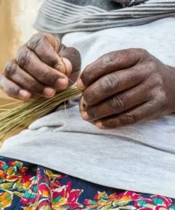 KAZI Small Gray Green Hope Round Basket Home Goods 5 KAZI Small Gray Green Hope Round Basket Home Goods