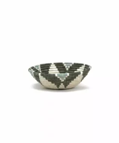 KAZI Small Gray Green Hope Round Basket Home Goods