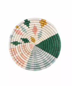 KAZI Small Metallic Floret Fani Round Basket Home Goods