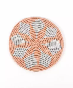 KAZI Small Metallic Peached Round Basket