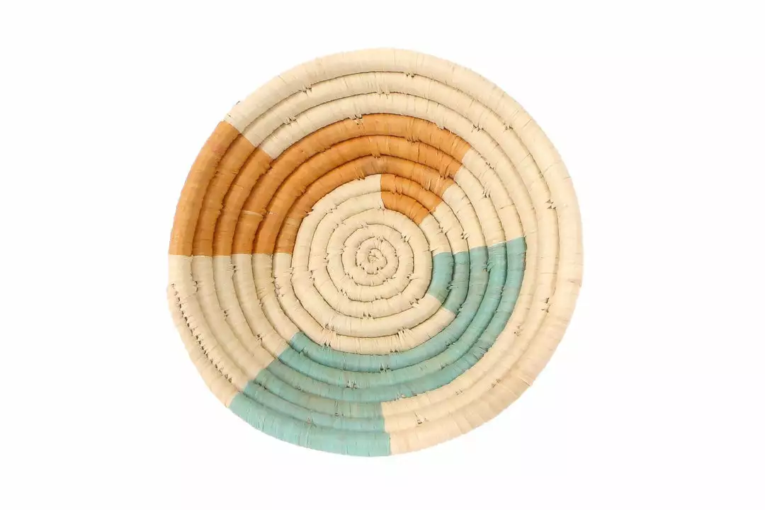 KAZI Home Goods Small Mist Msanii Round Basket 1 KAZI Home Goods Small Mist Msanii Round Basket