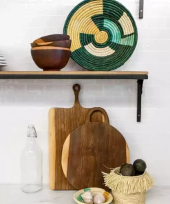 KAZI Home Goods Small Mist Msanii Round Basket