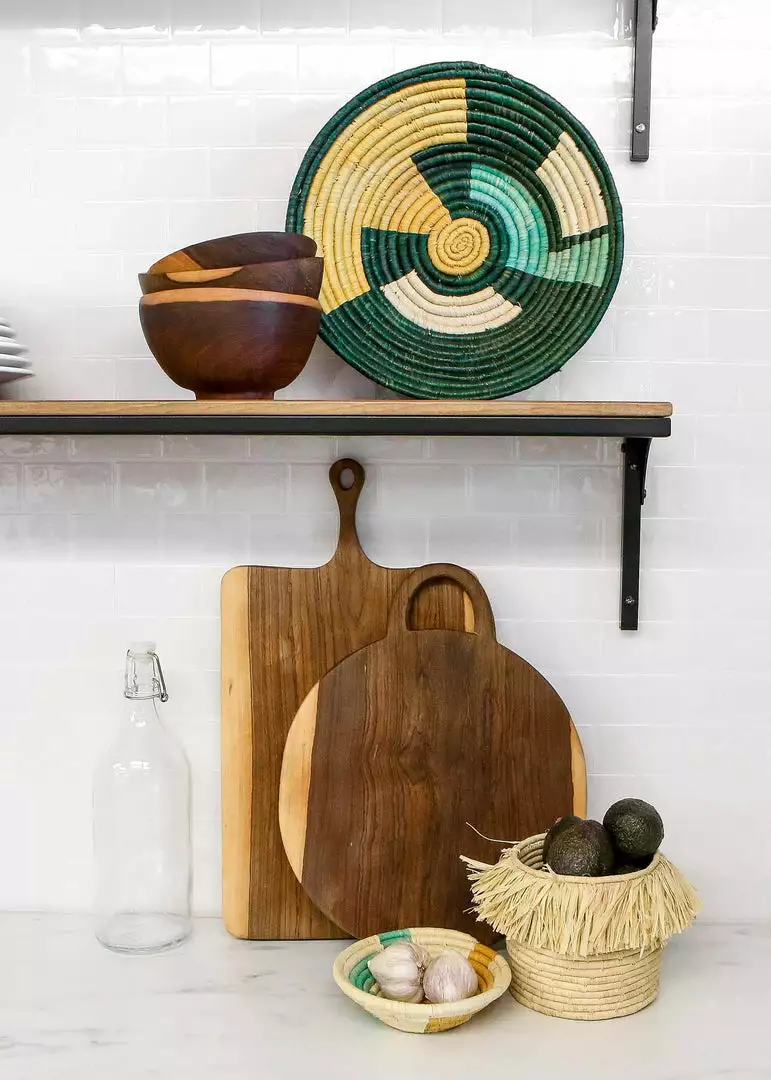 KAZI Home Goods Small Mist Msanii Round Basket 2 KAZI Home Goods Small Mist Msanii Round Basket